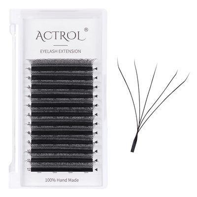 W Eyelash Extensions 5D Volume 0.07C Curl 11mm Easy Fan W-shaped Lash Premades Cluster Black YY Lash