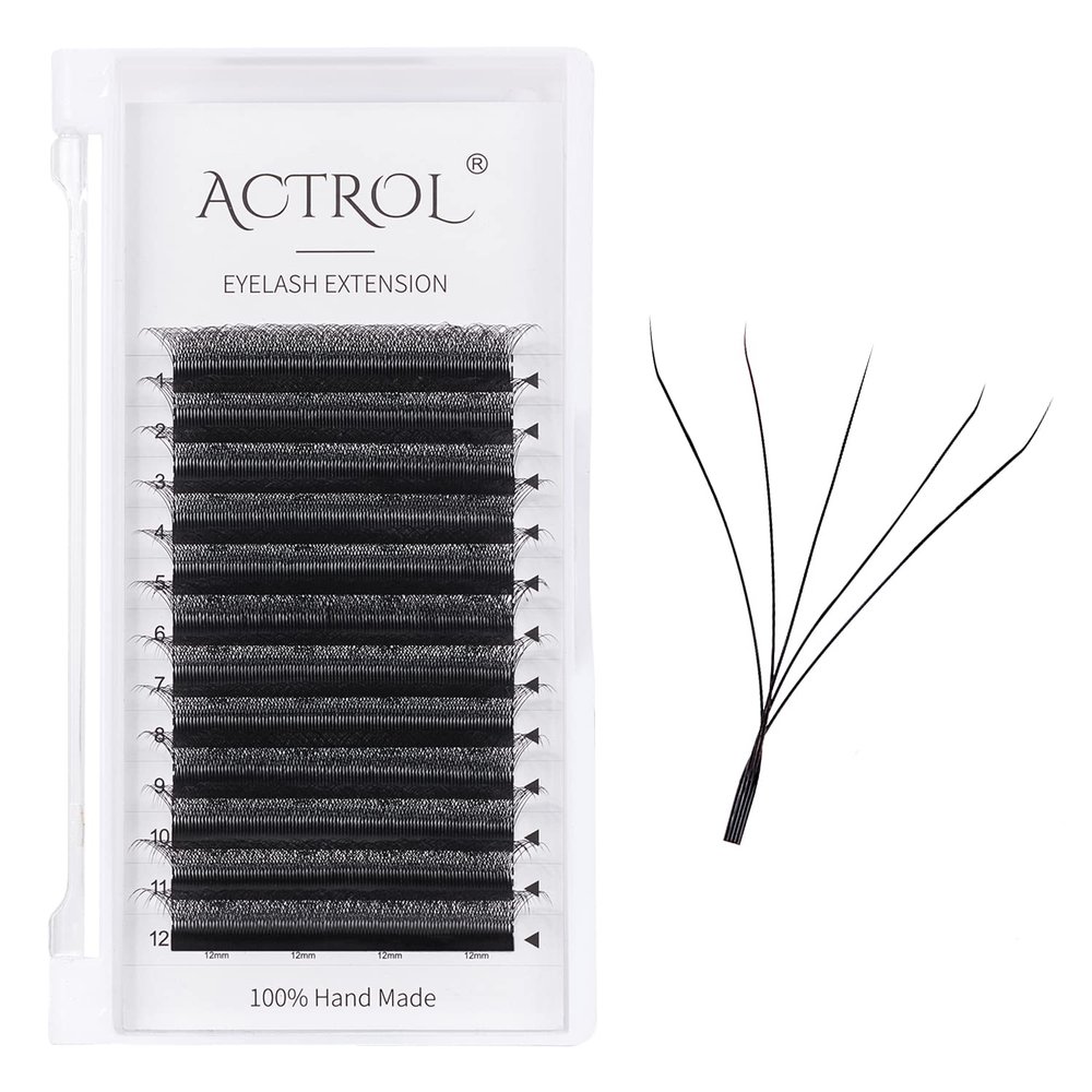 W Eyelash Extensions 5D Volume 0.07C Curl 11mm Easy Fan W-shaped Lash Premades Cluster Black YY Lash