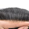 Healthlif Breathable Toupee For Men Real Human Hair System Undetectable Lace Mens Hairpiece Natural Hairline Men Toupee 8x10#1B20#1B Off Black+20% Grey 100% Density view 1