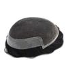 Healthlif Breathable Toupee For Men Real Human Hair System Undetectable Lace Mens Hairpiece Natural Hairline Men Toupee 8x10#1B20#1B Off Black+20% Grey 100% Density view 4