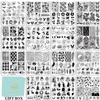 Biutee Nail Stamping Plates Set 15PCS Nail Art Stamper Scraper Nail Art Stamping Kit with Storage Bag Gift Box Nail Stamp Template Kit Lace Flower Butterfly Star Christmas Holiday Design view 2