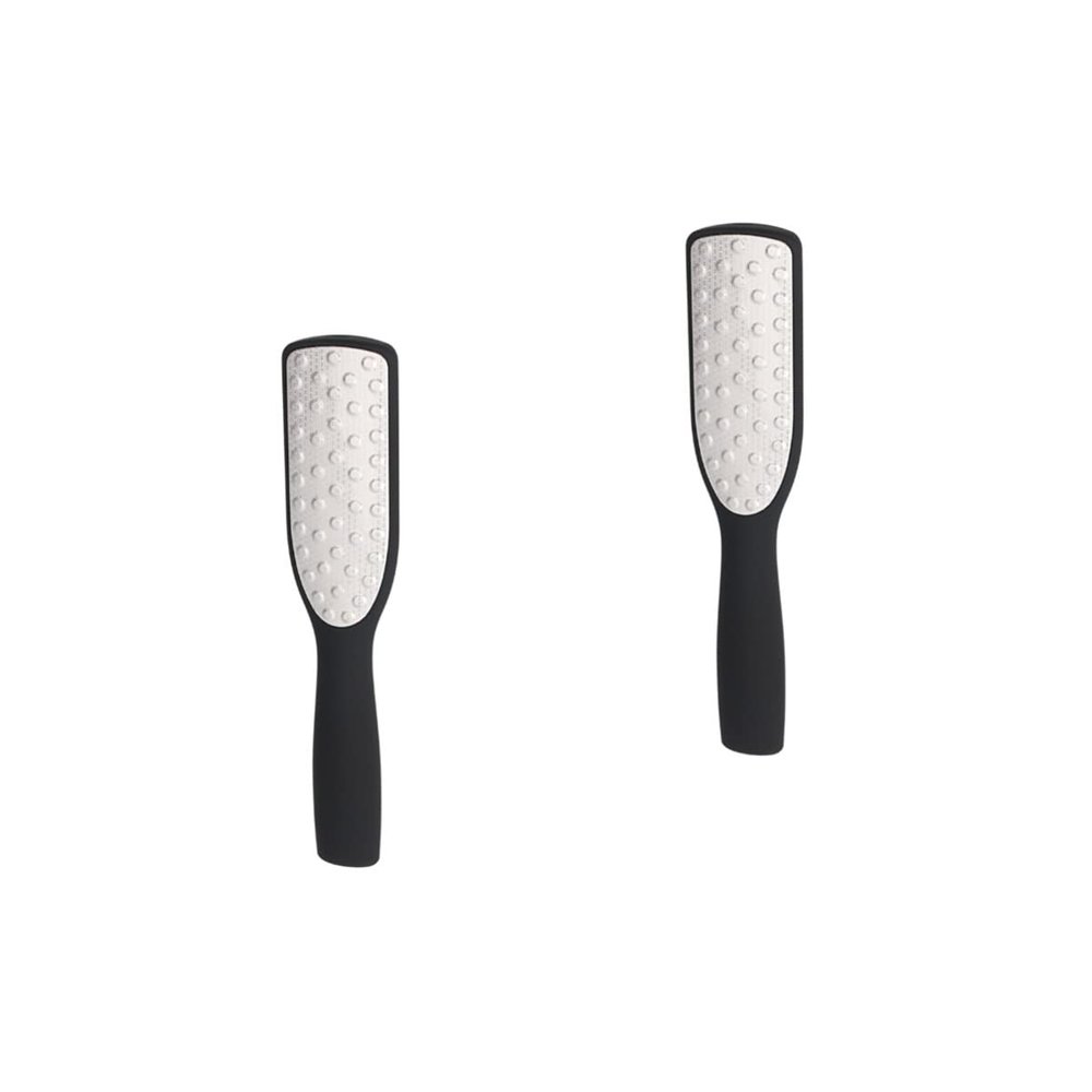 Beaupretty 2pcs Professional Stainless Steel Foot File for Exfoliating and Dead Skin Removal Double-Sided Design for Smooth Feet for Hard Skin and Calluses