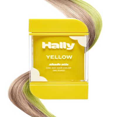 Hally Hair Shade Stix, Yellow Temporary Hair Dye for Kids & Adults Washable