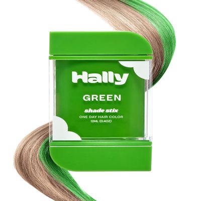 Hally Hair Shade Stix, Green Temporary Hair Dye for Kids & Adults Washable