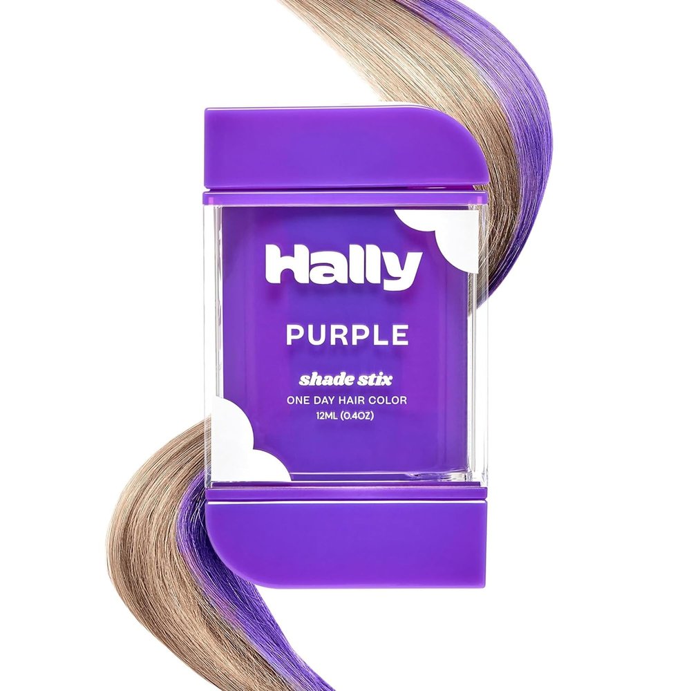 Hally Hair Shade Stix, Purple Temporary Hair Dye for Kids & Adults Washable
