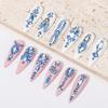 Nail Rhinestones Kit 9080PCS Flatback Rhinestones for Nail Crystals Decoration Nail Hearts Multi Shapes Mix Size and Metal Beads Pearl Gold Silver with Glue Gel and Pen Brush Tweezers(Light Blue) view 4