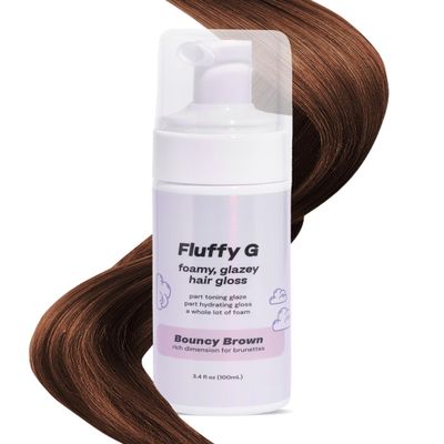 Hally Hair Fluffy G, Brown Color Gloss for Brassy, Brunette Hair