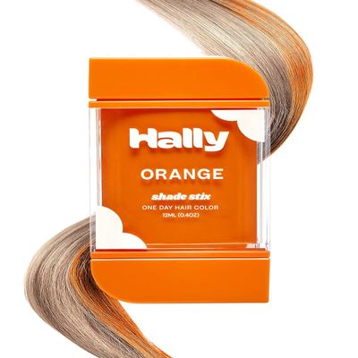 Hally Hair Shade Stix, Orange Temporary Hair Dye for Kids & Adults Washable