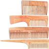 sainio (Pack of 4) Neem Wood Anti-Dandruff Comb with Pure Cotton Pouch - Family Kit view 3