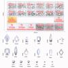 Nail Rhinestones Kit 9080PCS Flatback Rhinestones for Nail Crystals Decoration Nail Hearts Multi Shapes Mix Size and Metal Beads Pearl Gold Silver with Glue Gel and Pen Brush Tweezers(Mine Silver) view 2