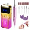 Portable Nail Drill Professional 35000 RPM, MOCOWIND Rechargeable Electric Nail File Machine E File for Acrylic Gel Polishing Removing, Cordless E-File with Bits Kit for Manicure Salon Home view 1