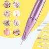 Portable Nail Drill Professional 35000 RPM, MOCOWIND Rechargeable Electric Nail File Machine E File for Acrylic Gel Polishing Removing, Cordless E-File with Bits Kit for Manicure Salon Home view 3