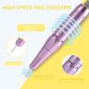 Portable Nail Drill Professional 35000 RPM, MOCOWIND Rechargeable Electric Nail File Machine E File for Acrylic Gel Polishing Removing, Cordless E-File with Bits Kit for Manicure Salon Home view 4