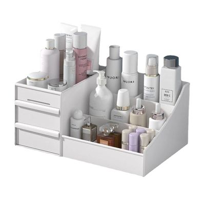 AGGICE Cosmetics Storage Box, Makeup Organizer With Drawers Dormitory Desktop Finishing Dresser Skin Care Lipstick Plastic Shelf