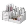 AGGICE Cosmetics Storage Box, Makeup Organizer With Drawers Dormitory Desktop Finishing Dresser Skin Care Lipstick Plastic Shelf view 1