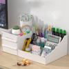 AGGICE Cosmetics Storage Box, Makeup Organizer With Drawers Dormitory Desktop Finishing Dresser Skin Care Lipstick Plastic Shelf view 3