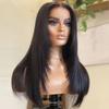 Jnymell Layered Cut Straight Lace Front Wigs HD Transparent Middle Part Brazilian Layered Human Hair Wigs for Women Pre Plucked Baby Hair 180% Density 13X6 HD Invisible Lace Frontal Wig 24Inch view 1
