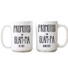 Promoted to Grandparents Set, Glam-ma Gift, Glam-pa Gift, Pregnancy Announcement, New Grandpa Gift, New Grandma Gift, Promoted to Glamma view 1