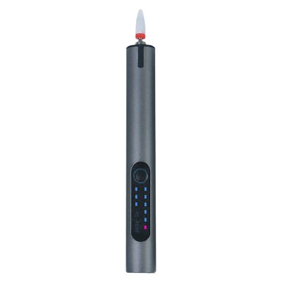 Electric Nail Drill Machine Nail Drill for Acrylic Nails Portable Nail File Set for Polish USB Nail Filer for Salon and Home Use,Gray,12.5cm