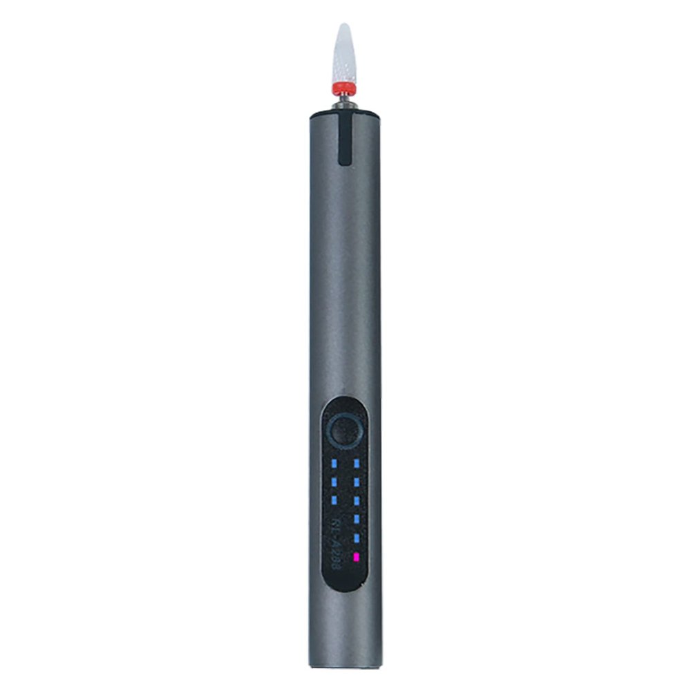 Electric Nail Drill Machine Nail Drill for Acrylic Nails Portable Nail File Set for Polish USB Nail Filer for Salon and Home Use,Gray,12.5cm