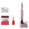 Electric Nail Drill, Acrylic Dip Nail Drill Machine USB Electric Nail Filer Kit Nail Tools for Manicure Pedicure with Drill Bits, Sanding Bands,Pink,130 * 23mm view 1