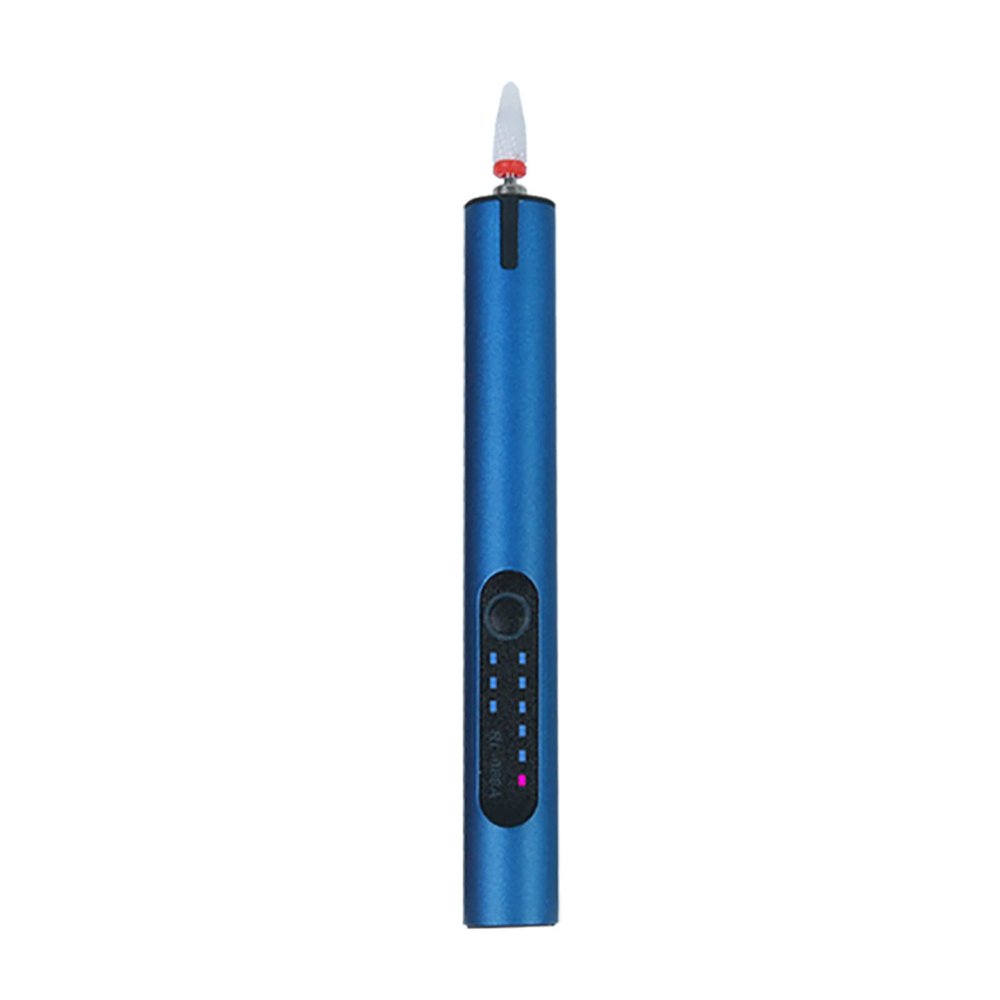 Electric Nail Drill Machine Nail Drill for Acrylic Nails Portable Nail File Set for Polish USB Nail Filer for Salon and Home Use,Blue,12.5cm