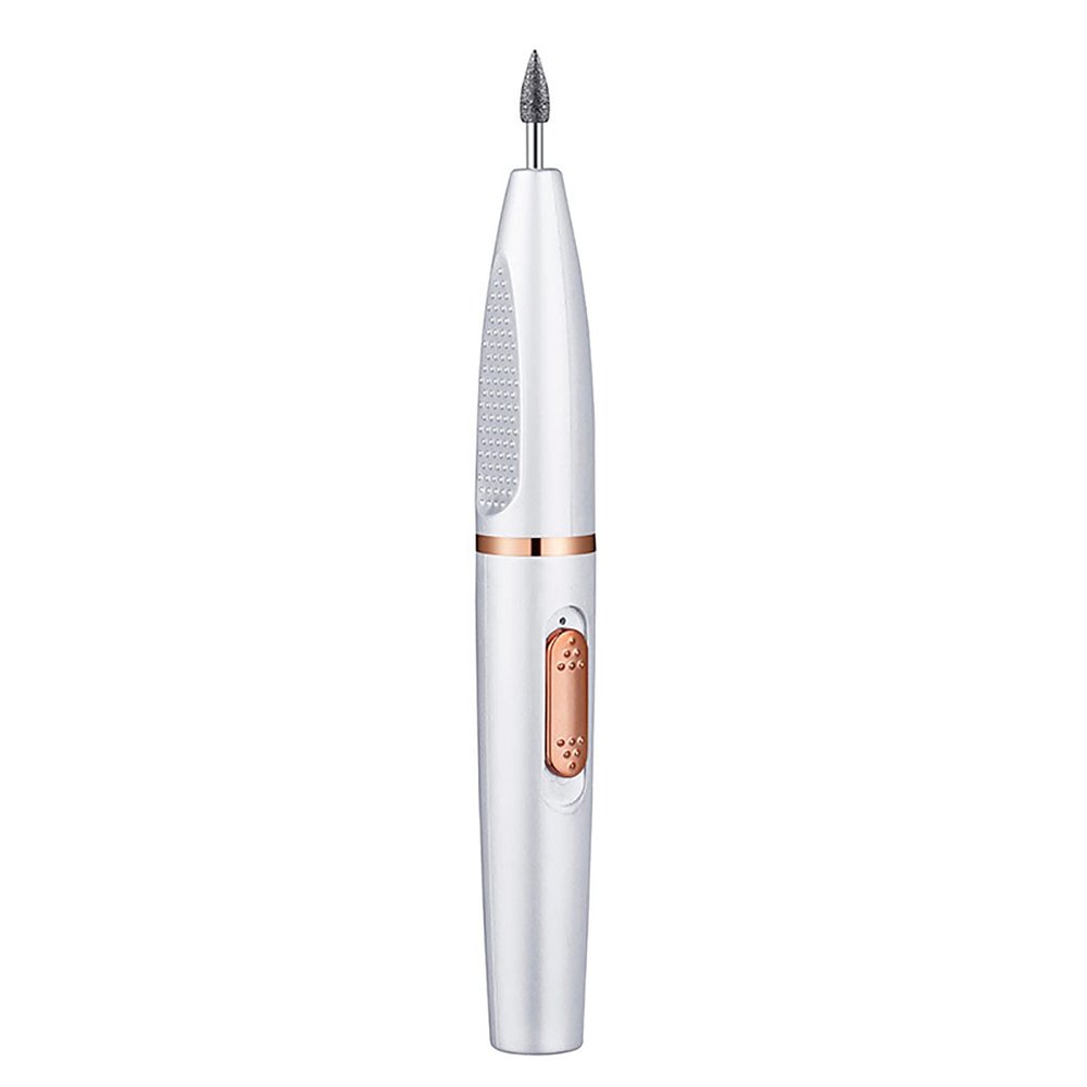 Electric Nail Drill, USB Electric Nail Drill Machine for Acrylic Nails,Portable Electrical Nail File Polishing Tool Manicure Pedicure Nail Supplies for Home and Salon Use,White,20 * 145mm