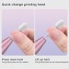 Electric Nail Drill, USB Electric Nail Drill Machine for Acrylic Nails,Portable Electrical Nail File Polishing Tool Manicure Pedicure Nail Supplies for Home and Salon Use,White,20 * 145mm view 3