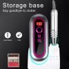 Portable Electric Nail Drill Nail Drill Kit for Acrylic, Gel Nails, Manicure Pedicure Polishing Shape Tools with 6Pcs Nail Drill Bits and 6 Sanding Bands,Gray,Charge view 3