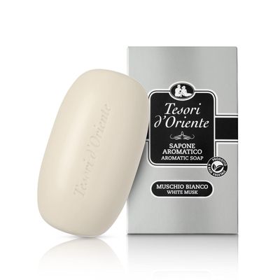 Tesori d'Oriente Aromatic Soap White Musk 125 g (4.4 Oz), 1 unit - Made in Italy [italian import]