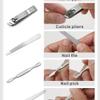 13 Piece Stainless Steel Manicure set Professional nail clipper Kit of Pedicure Tools Paronychia Trimmer Cutters Polished File,13pcs view 4