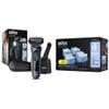 Braun for Sensitive Skin Electric Razor for Men, Waterproof, Rechargeable, Clean & Charge Station with Travel Case, Black with Clean & Renew Refill Cartridges, 6 Count, Pack of 1 view 1