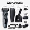 Braun for Sensitive Skin Electric Razor for Men, Waterproof, Rechargeable, Clean & Charge Station with Travel Case, Black with Clean & Renew Refill Cartridges, 6 Count, Pack of 1 view 3