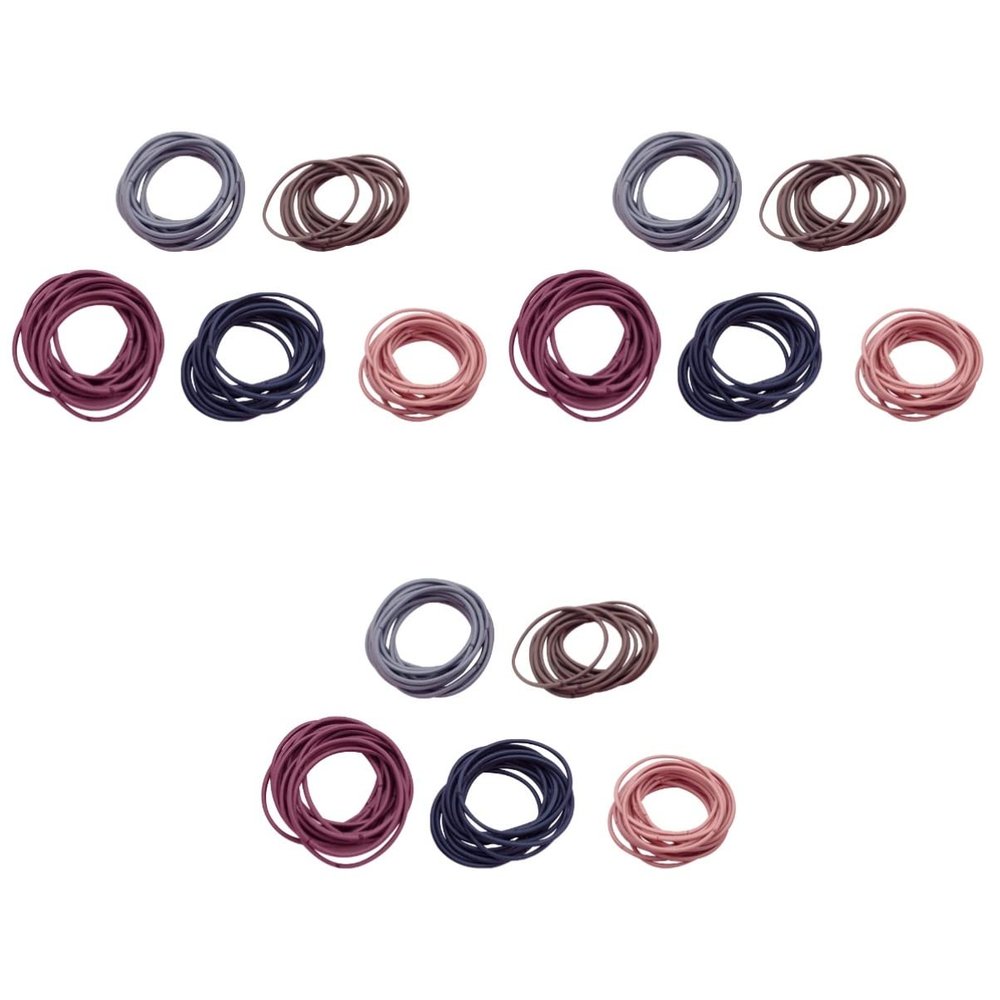 Beaupretty 300pcs Seamless Elastic Hair Ties for Girls Hair Bands for Ponytails Stretchy Holders Colors for Daily Use and Messy Buns