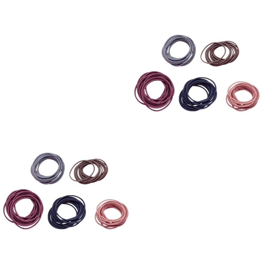 Beaupretty 200pcs Seamless High Elastic Hair Ties for Women Stretch Hair Bands No Damage Design for Everyday Use and Ponytails Colors