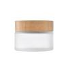 100ml Bamboo Lid Frosted Glass Bottle Cream Jars Empty Refillable Cosmetic Container Face Lotion Box Pot for Makeup Lip Balm Eye Cream view 1
