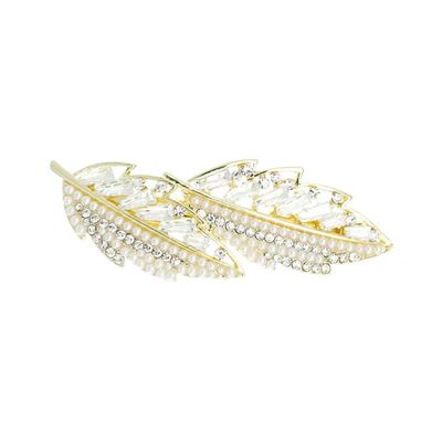 AAGAZA Leaf Hairpin Female Spring Back Head Hair Accessories Spring Clip Headdress Fall Into The Heart Hair Accessories /1600