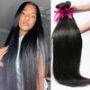 12A Straight Hair Bundles Brazilian Human Hair 3 Bundles (26 24 22 Inches)100% Unprocessed Virgin Hair Straight Weave Human Hair Bundles Natural Color Hair Extensions view 1