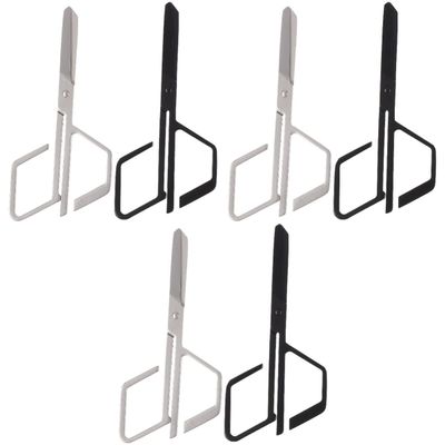 Beaupretty 6pcs Stainless Steel Nose Hair Scissors and Eyebrow Trimming Tools Multi-function Grooming Scissors for Men and Women Precision Cutting for Facial Hair Birthday