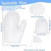 Vesici 2 Pcs Honeycomb Exfoliating Glove Set Exfoliating Bath Mitt Honeycomb Face and Body Scrubber Shower Mitt Sponges for Cleaning Body Shower Face Skin Beauty Spa(White) view 2