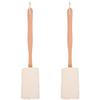 Healifty 2pcs Natural Loofah Bath Scrubber Brush Exfoliating Body Tool for Deep Cleansing Soft Supple Bathroom Wipe for Travel Light Yellow view 1