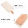 Healifty 2pcs Natural Loofah Bath Scrubber Brush Exfoliating Body Tool for Deep Cleansing Soft Supple Bathroom Wipe for Travel Light Yellow view 2