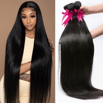 12A Straight Hair Bundles Brazilian Virgin Human Hair Bundles (26 28 30 Inches,Natural Color) 100% Unprocessed Virgin Hair Bundles Straight Weave Hair Extensions