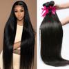 12A Straight Hair Bundles Brazilian Virgin Human Hair Bundles (26 28 30 Inches,Natural Color) 100% Unprocessed Virgin Hair Bundles Straight Weave Hair Extensions view 1
