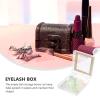 minkissy 6pcs Eyelash Storage Box Lash Case Rhinestone Design Easy Open Close for False Lash Organization Beauty Salons and Personal Use view 3