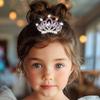 Yean Mini Tiara Comb Purple Small Tiara Hair Comb Princess Crown Combs for Girls (Purple) view 2