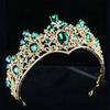 minkissy Chic Bridal Crown Rhinestone Hair Vine Baroque Design Wedding Hairpiece view 2
