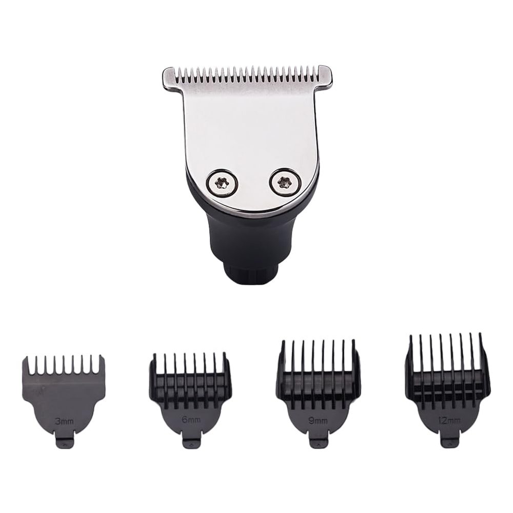 KALLORY Metal Haircutter Limit Comb for Men Replacement Hair Trimmer Head Compatible with Electric Shaver Beard Trimming Guide for Home and Salon Use