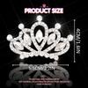 Yean Mini Tiara Silver Small Tiara Comb Rhinestone Crown Comb for Girls (Silver) view 3