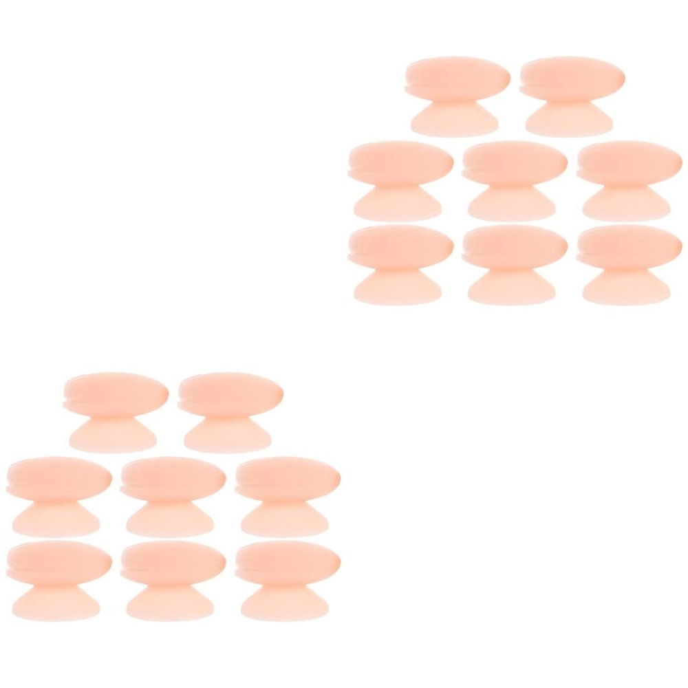 Beaupretty 16pcs Silicone Lip Brush Protectors Makeup Brush Covers for Lip Compact and Portable for Daily Cosmetic Use Skin Tone Design